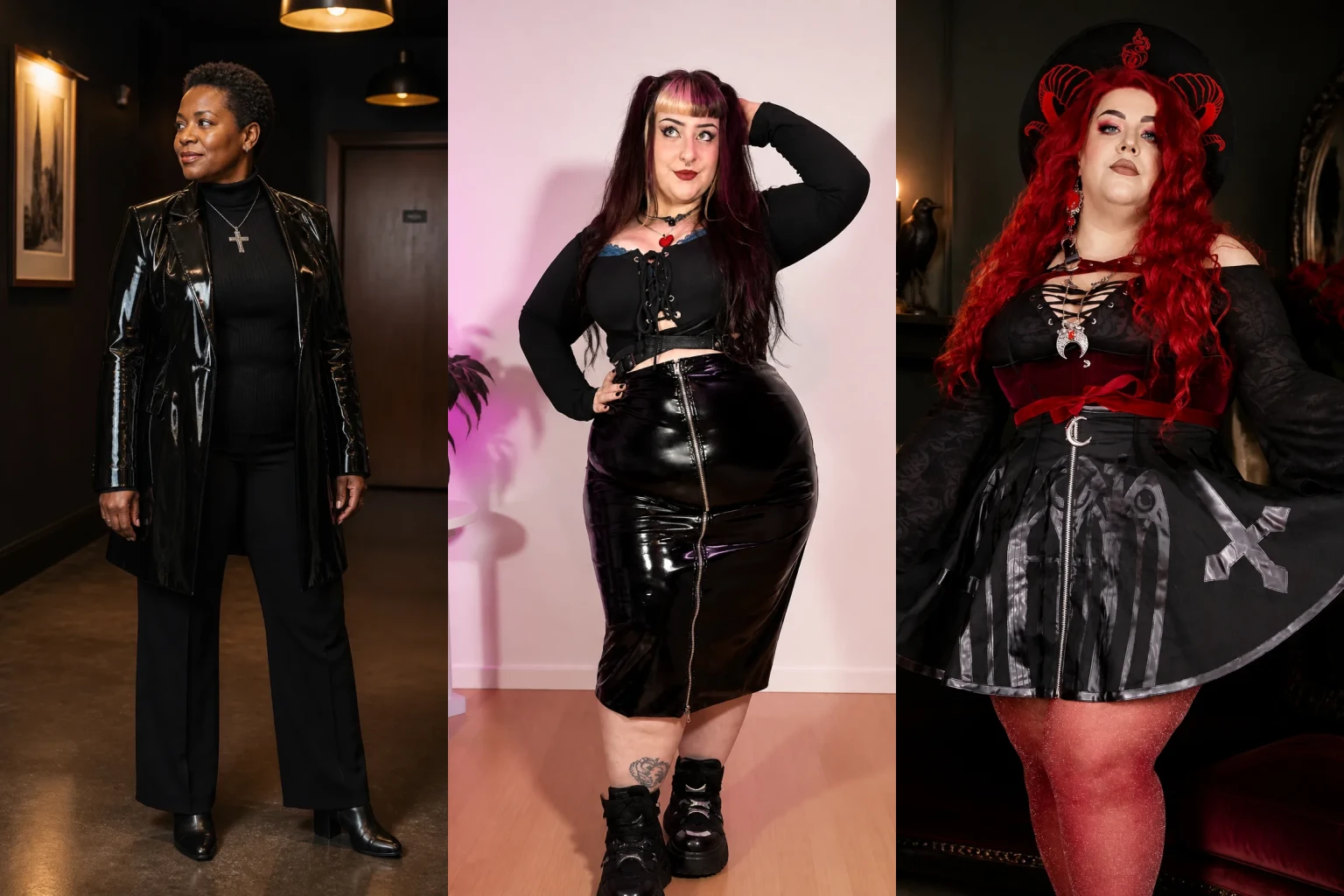 20 Chic Plus Size Goth Outfits for Women Over 40 - Featured