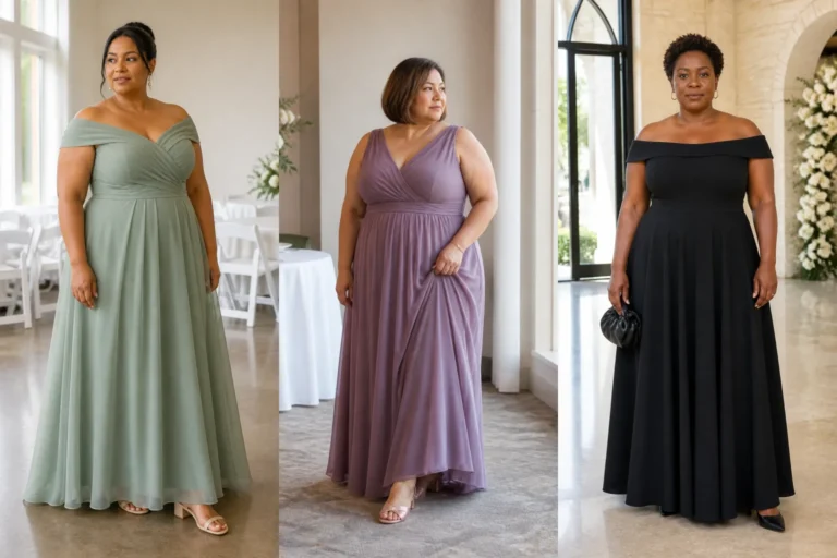 20 Classic Plus Size Bridesmaid Dresses for Women Over 40 - Featured