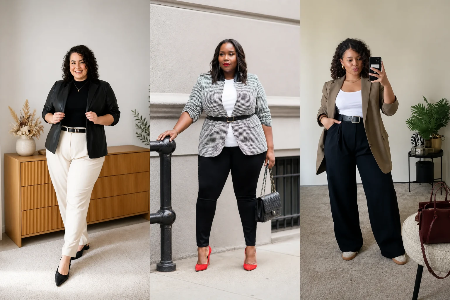 20 Classic Plus Size Business Casual Outfits for Women Over 40 - Featured