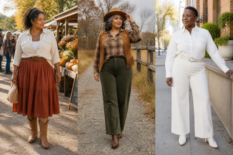 20 Classic Plus Size Cowgirl Outfits for Women Over 40 - Featured