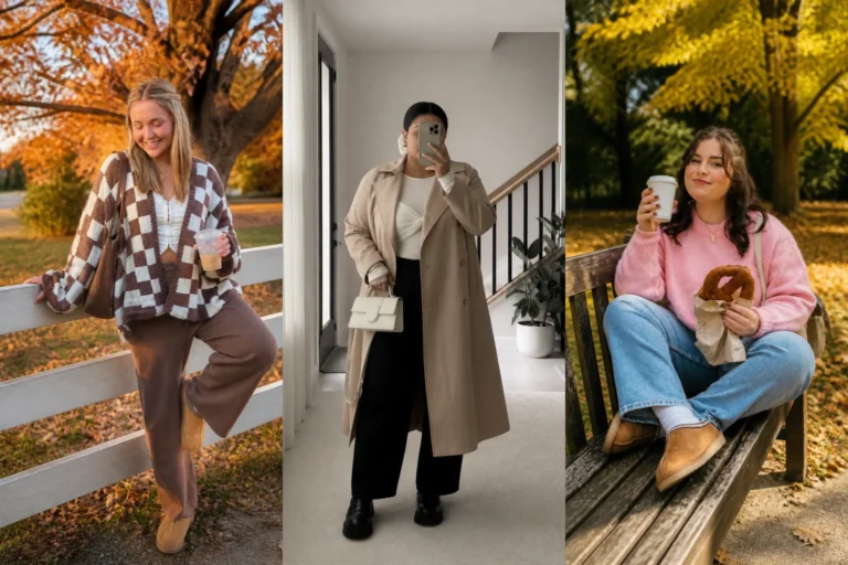 20 Classic Plus Size Fall Outfits for Women Over 40 - Featured