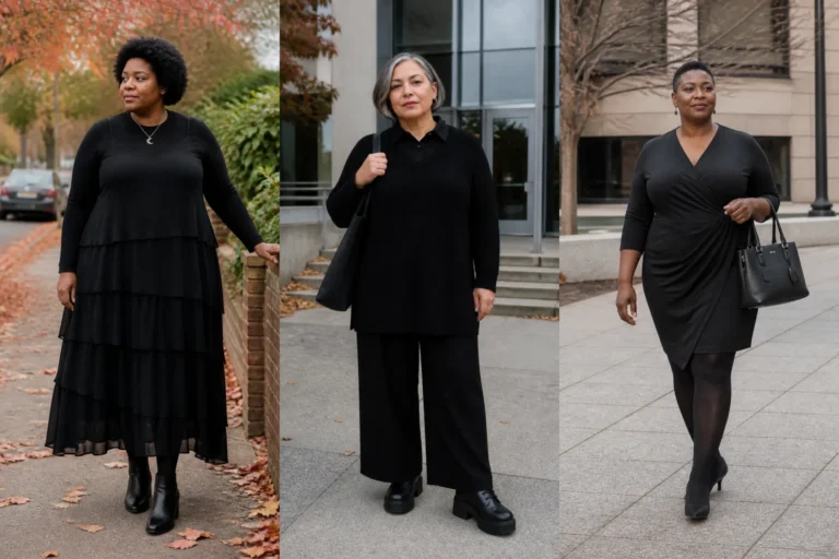 20 Classic Plus Size Goth Outfits for Women Over 40 - Featured