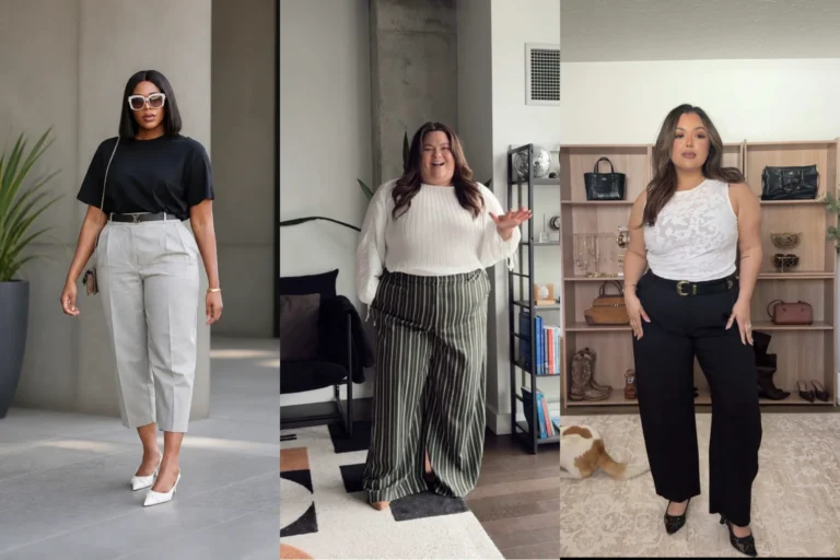 20 Classic Plus Size Office Outfits for Women Over 40 - Featured