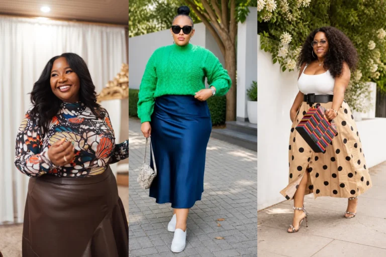 20 Classic Plus Size Skirt Outfits for Women Over 40 - Featured