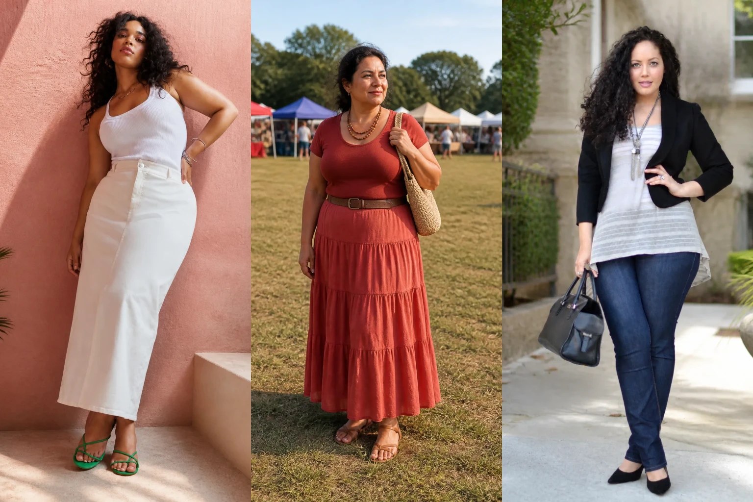 20 Dressy Plus Size Outfit Ideas for Women Over 40 - Featured