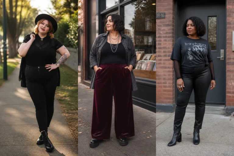 20 Edgy Plus Size Grunge Outfits for Women Over 40 - Featured