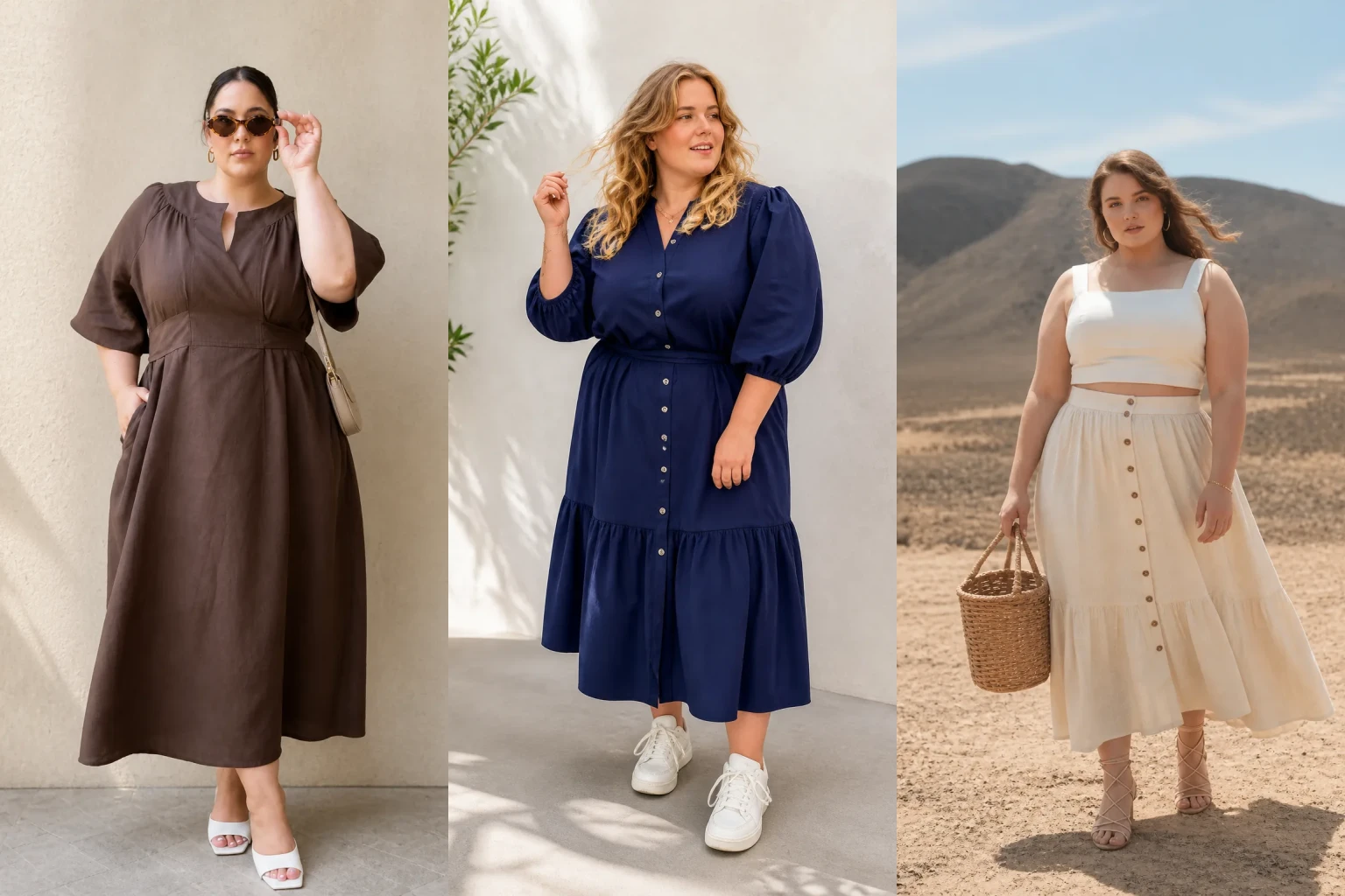 20 Fabulous Plus Size Vacation Outfits for Women Over 40 - Featured