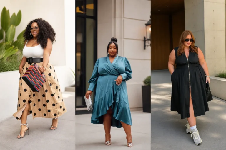 20 Flattering Plus Size Apple Shape Outfits for Women Over 40 - Featured