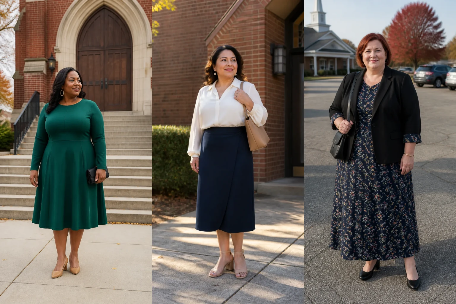 20 Plus Size Church Outfits for Women Over 40 - Featured