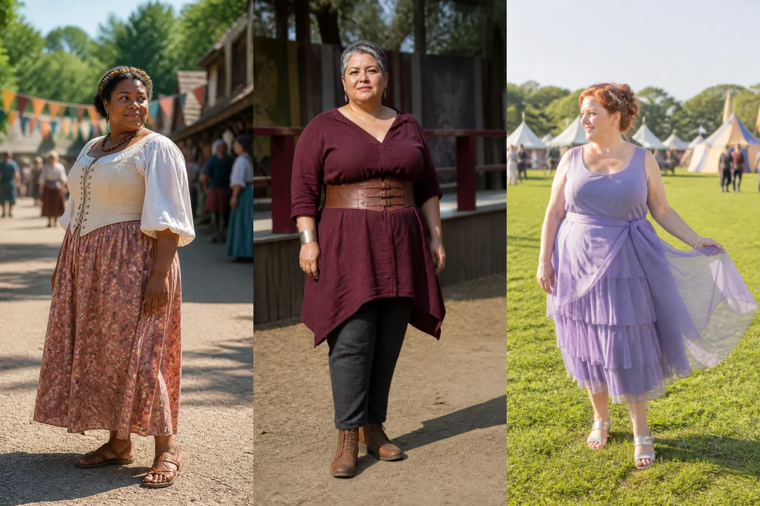 20 Plus Size Renaissance Fair Outfits for Women Over 40 - Featured