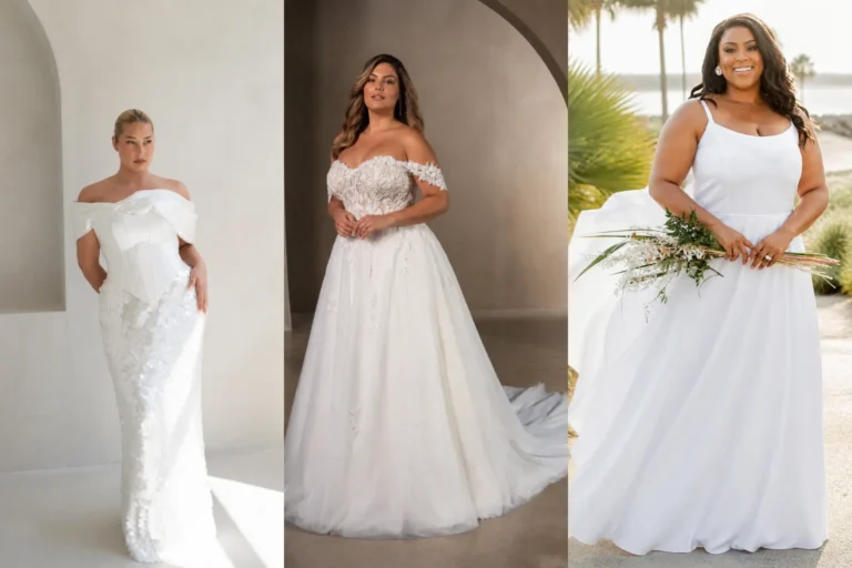 20 Plus Size Wedding Dresses for Women Over 40 - Featured