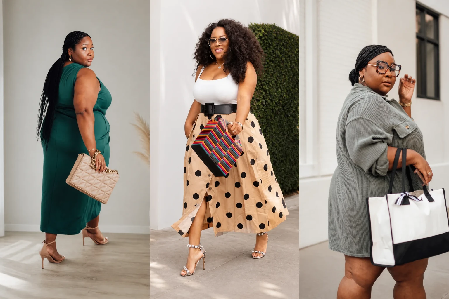 20 Stylish Plus Size Apple Shape Outfits for Women Over 40 - Featured