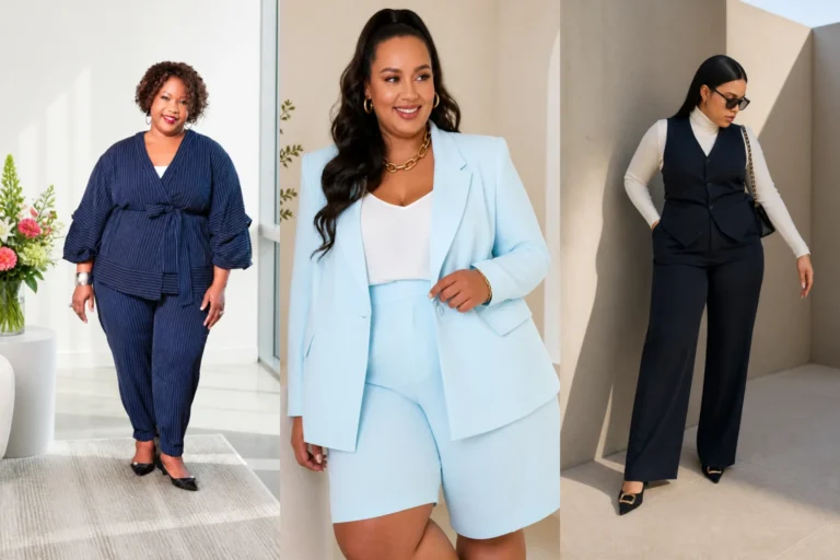 20 Stylish Plus Size Corporate Outfits for Women Over 40 - Featured