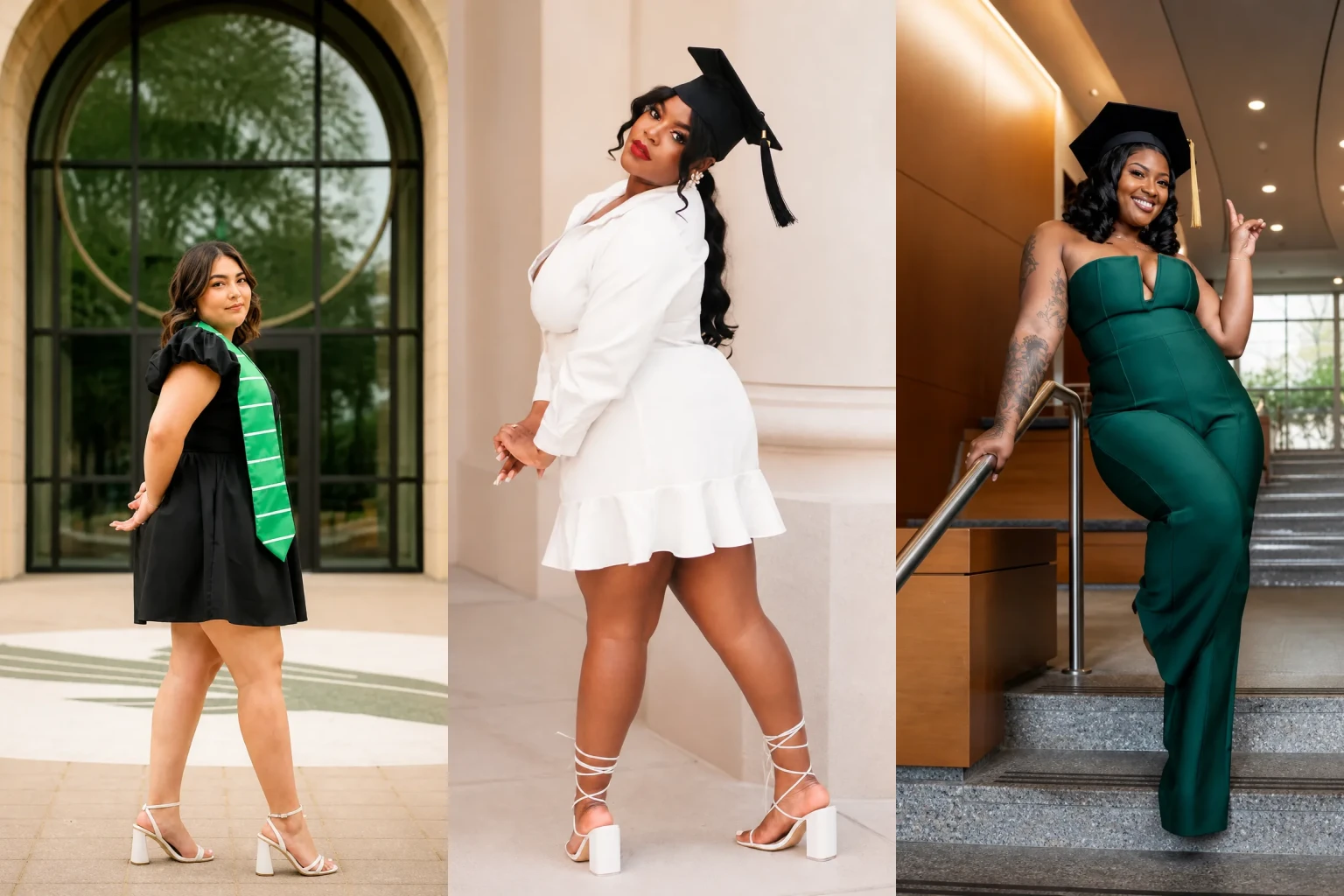 20 Stylish Plus Size Graduation Outfits for Women Over 40 - Featured