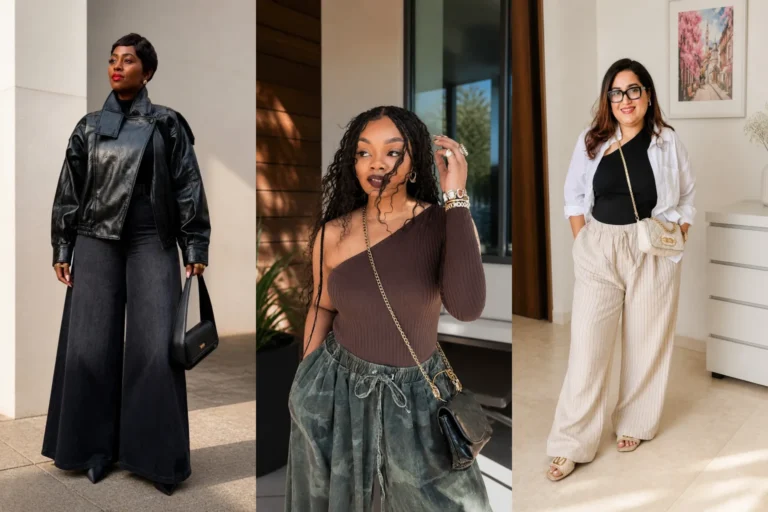 20 Stylish Plus Size Wide Leg Pants Outfits for Women Over 40 - Featured