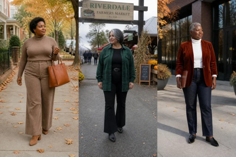 21 Fall Layering Outfits for Plus Size Women Over 40 - Featured