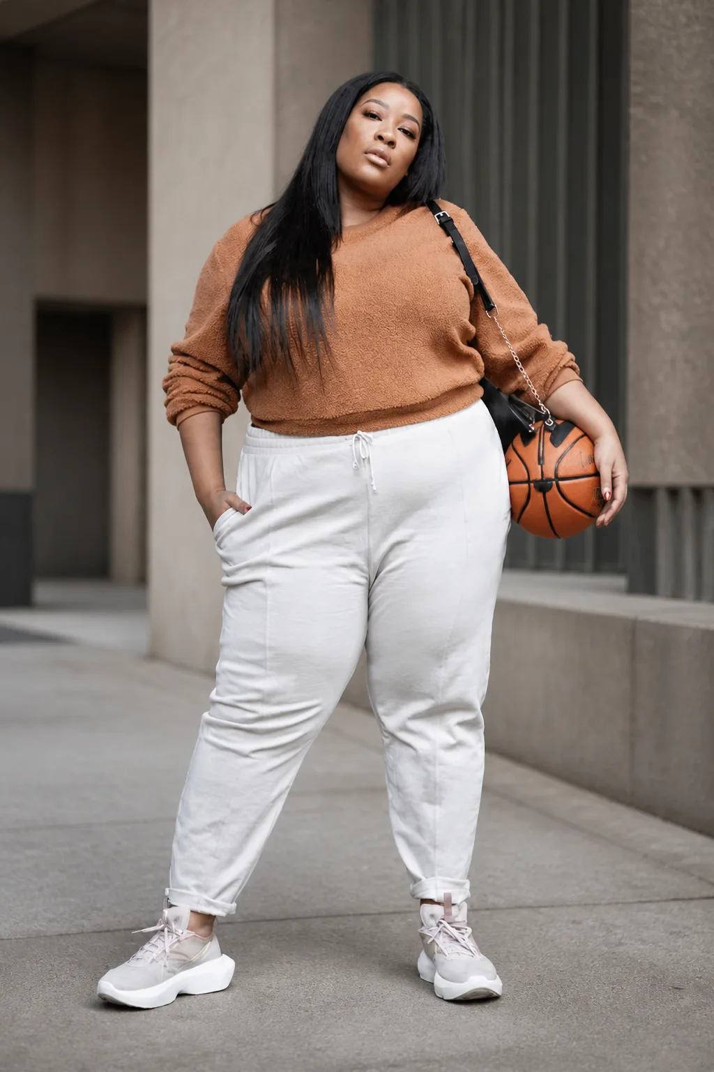 Athleisure-inspired streetwear look