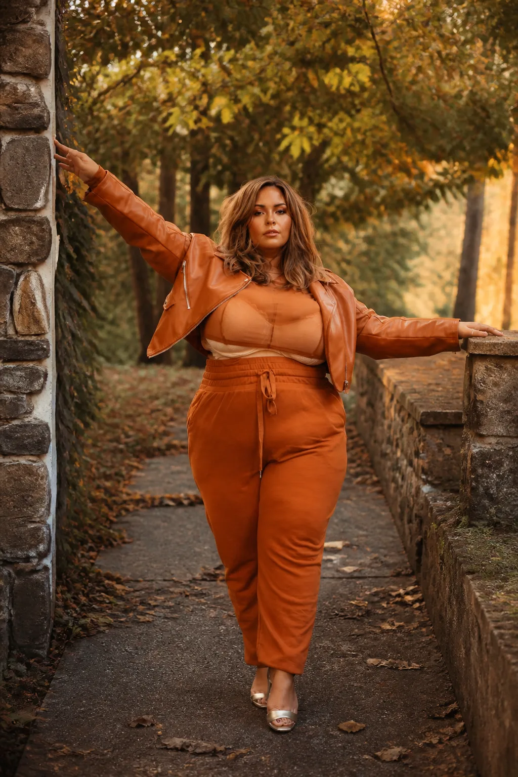 Autumn Earth-Tone Streetwear Ensemble