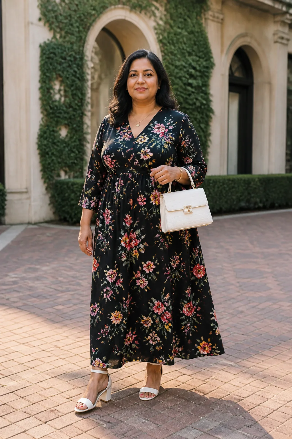 Black Floral Maxi Dress
