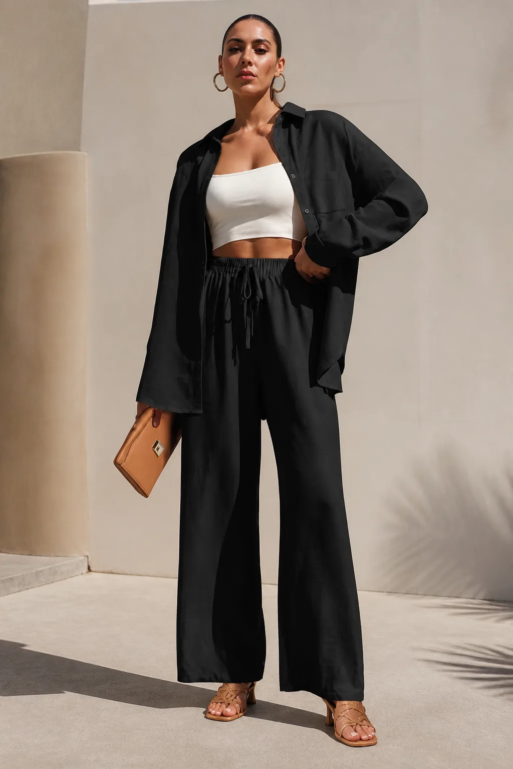 Black Relaxed Two-Piece Set