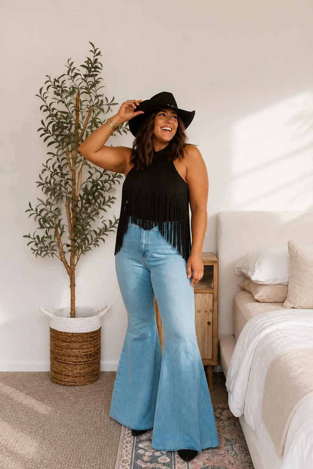 Boho-Country Flare and Fringe Outfit