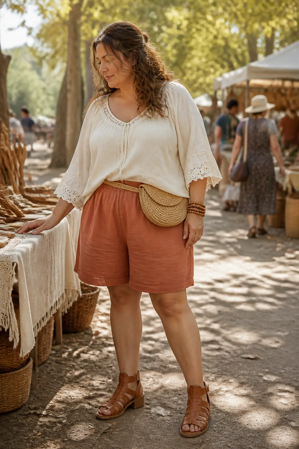Boho Cowgirl Shorts Outfit