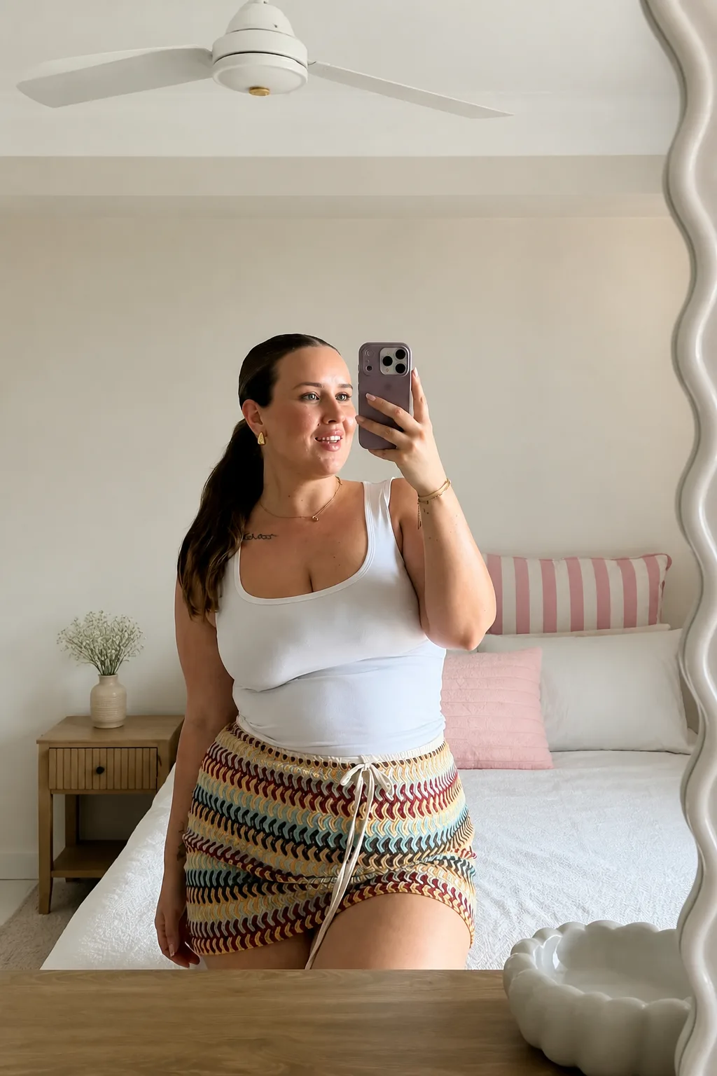Boho Inspired Mini Skirt Look