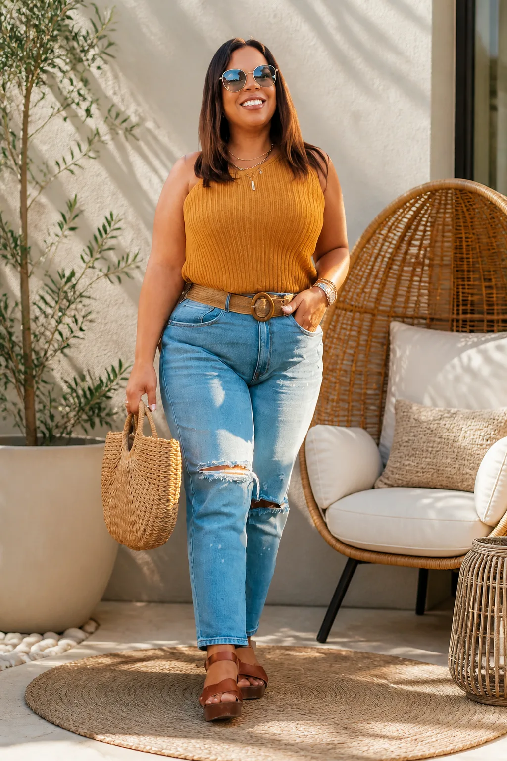 Boho-Inspired Summer Denim Outfit