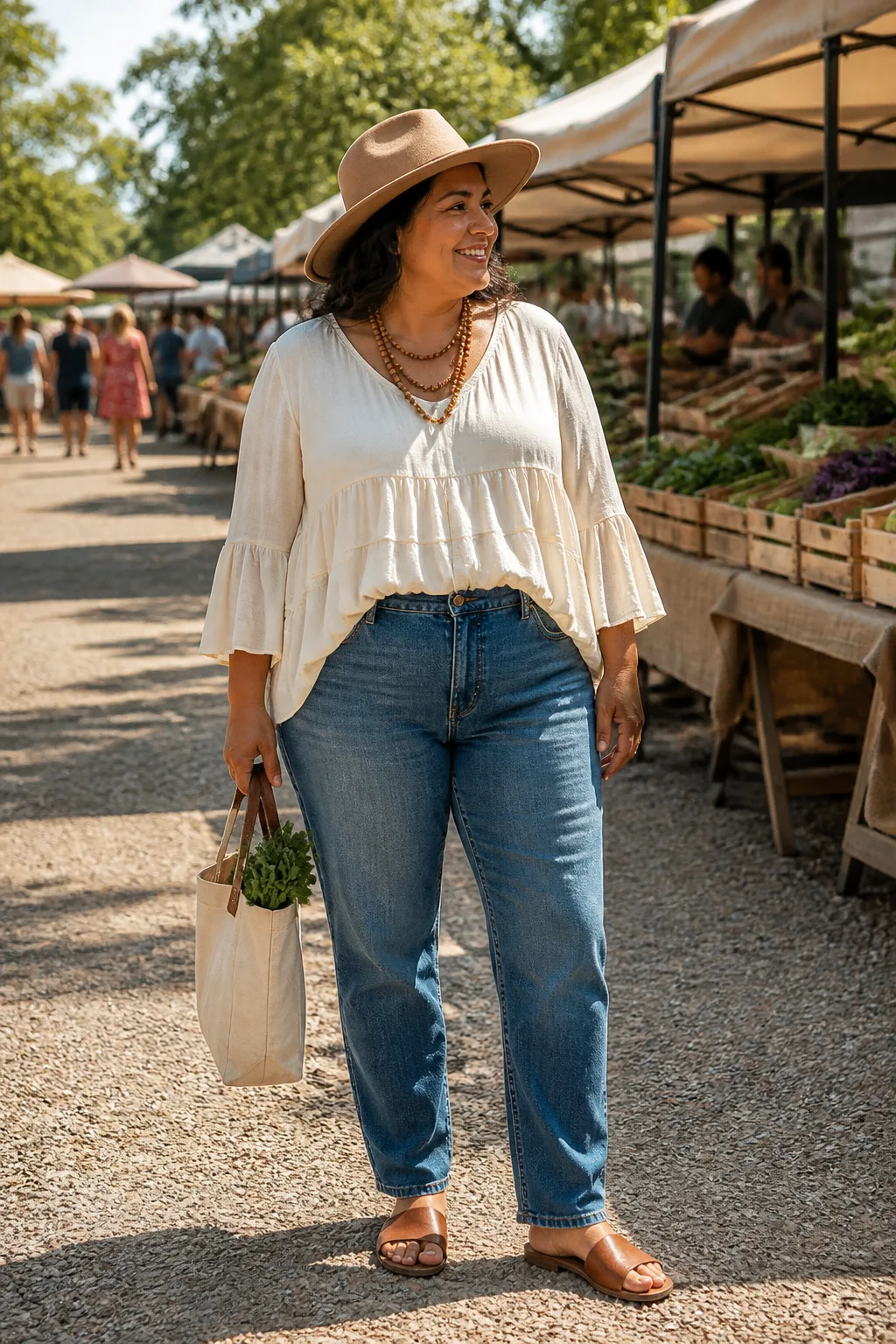 Boho Inspired Trendy Jeans Outfit