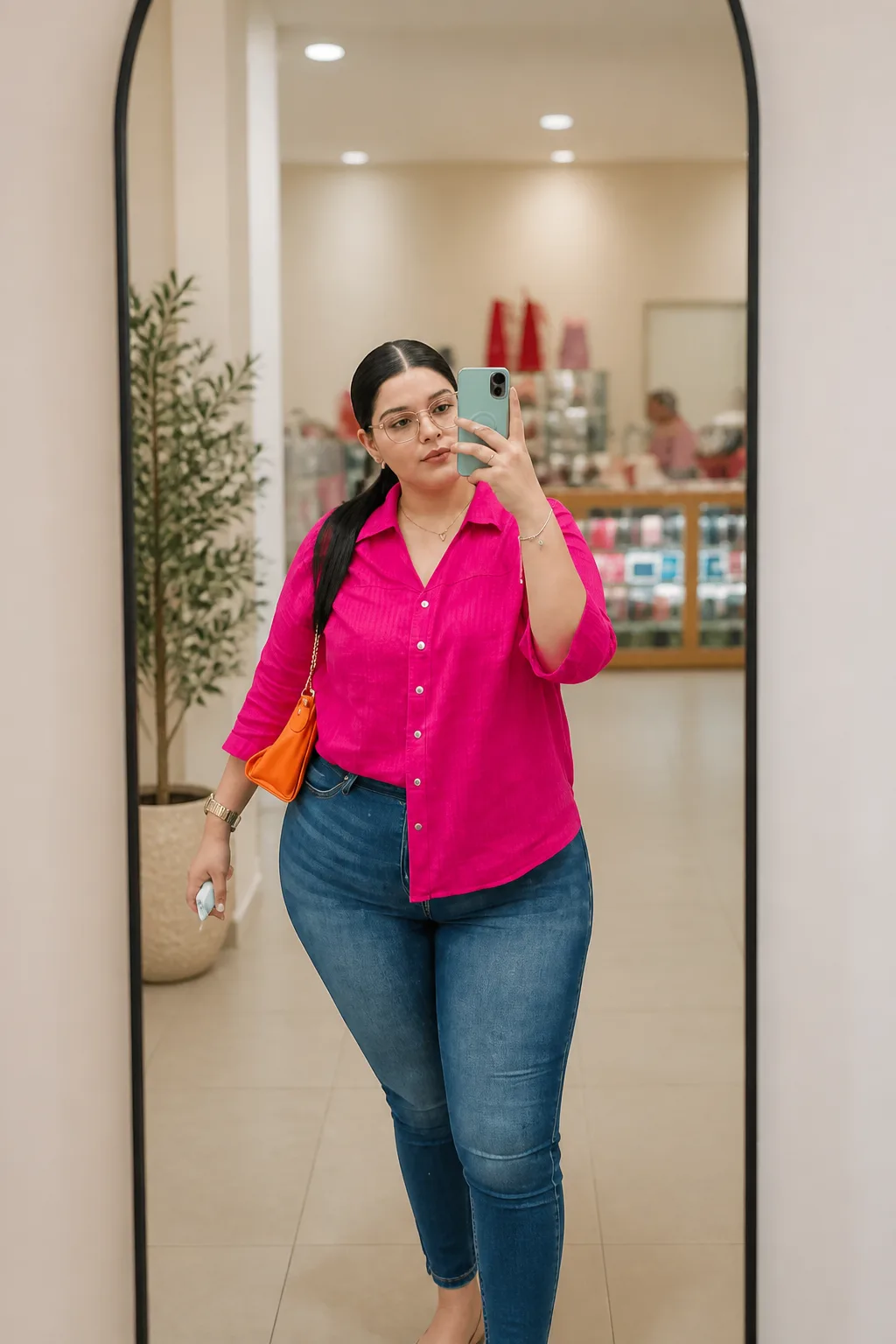 Bold Fuchsia and Denim Combo