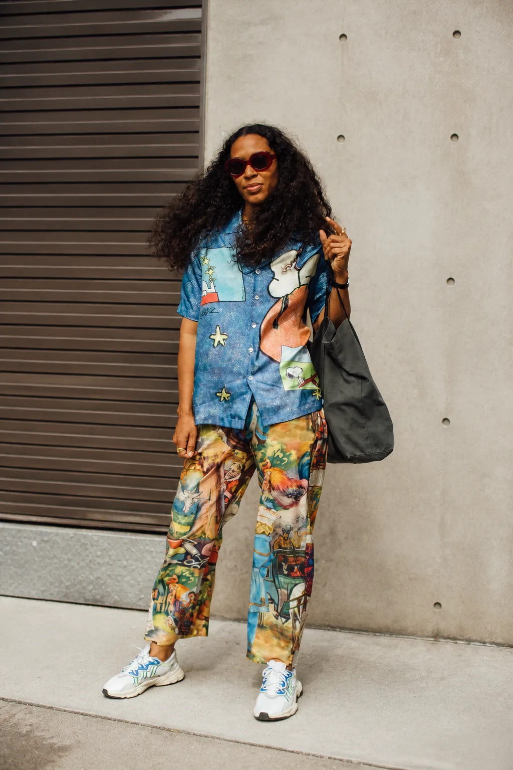 Bold Graphic Print Street Style