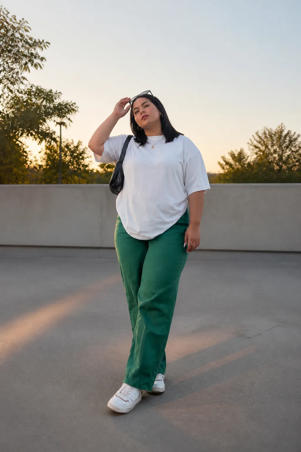 Bold Green and White Urban Chic