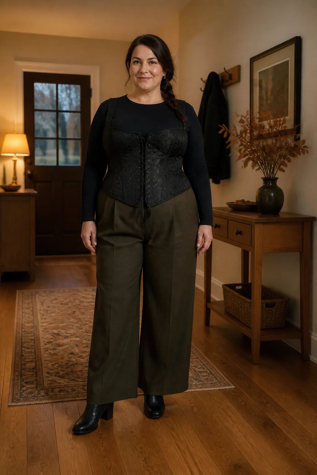 Casual Chic Corset Top and Trousers