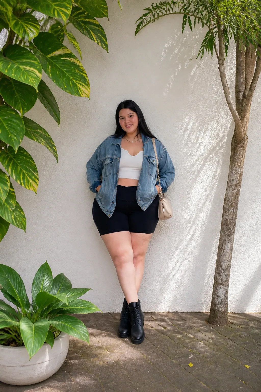 Casual Chic Denim Jacket Ensemble