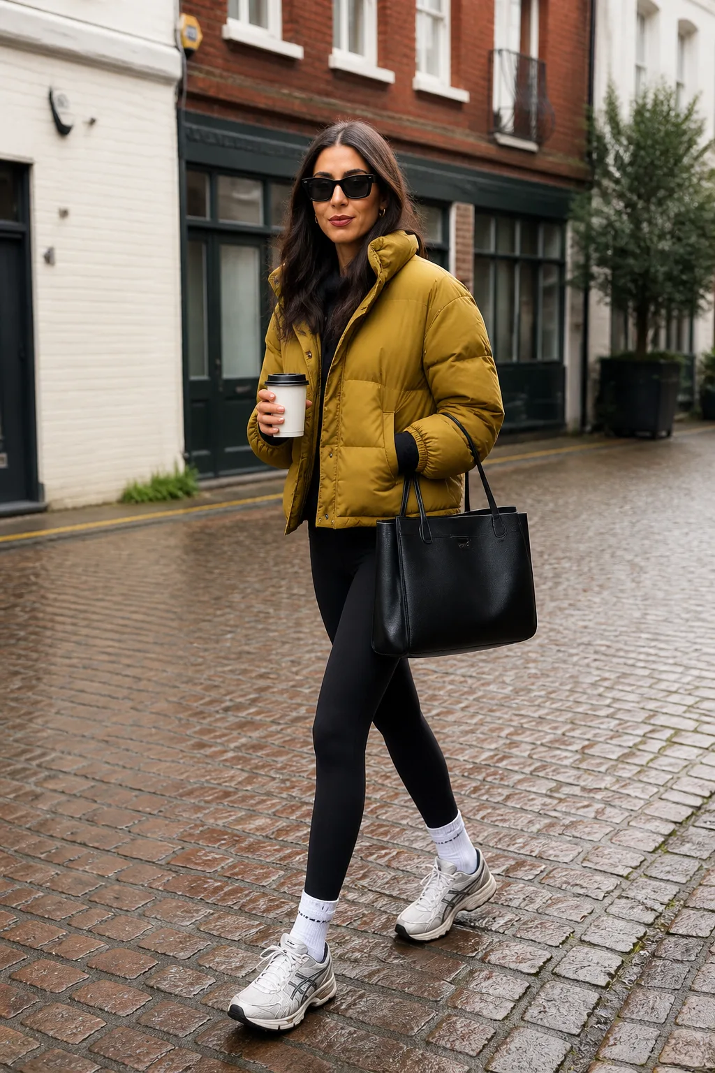 Casual Chic Puffer Vest and Leggings