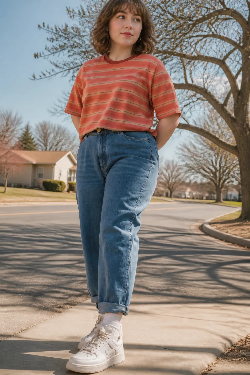 Casual Chic Striped Tee and Jeans