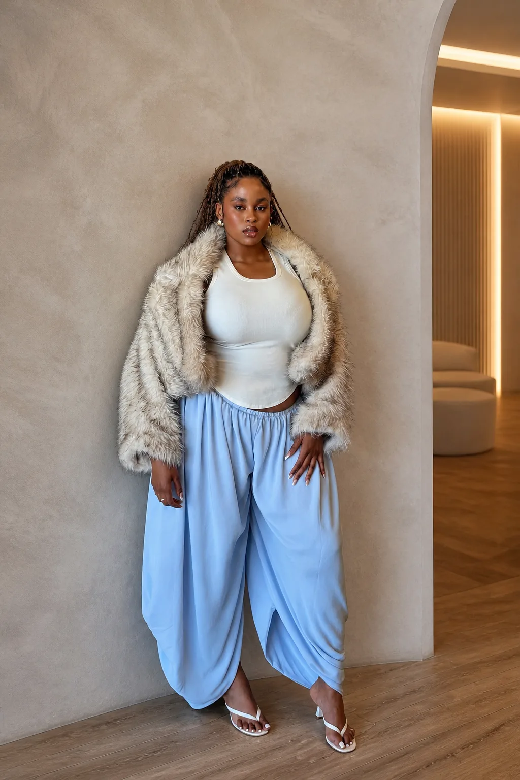 Casual Glam Plus Size Lounge Outfit