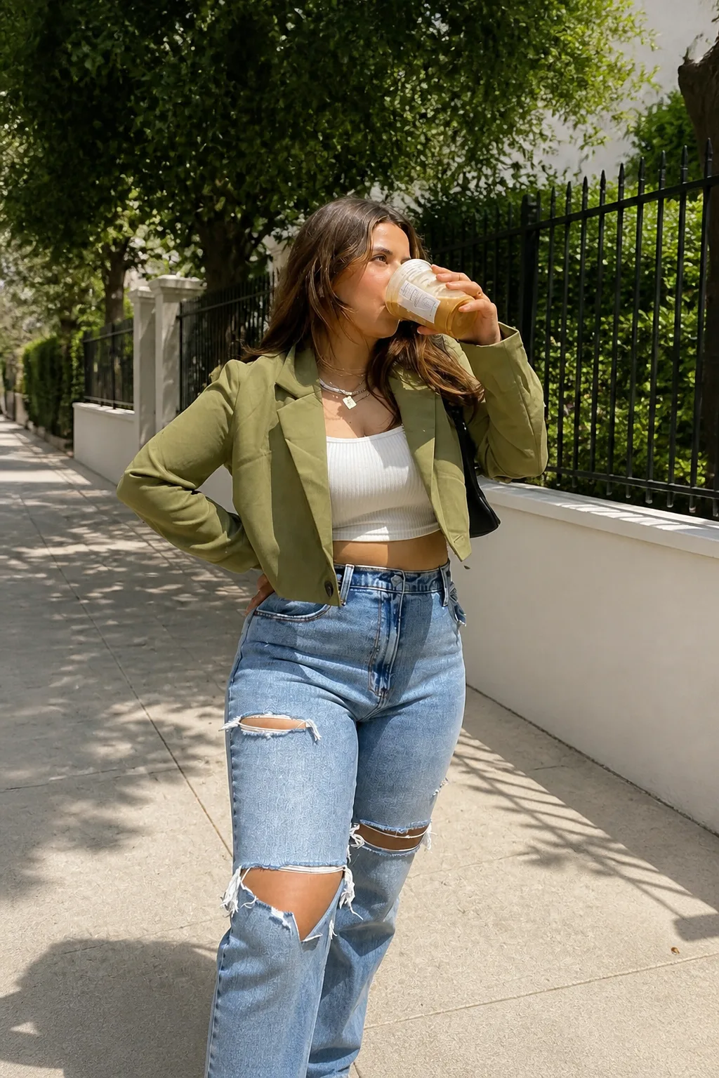 Casual Olive Blazer Style