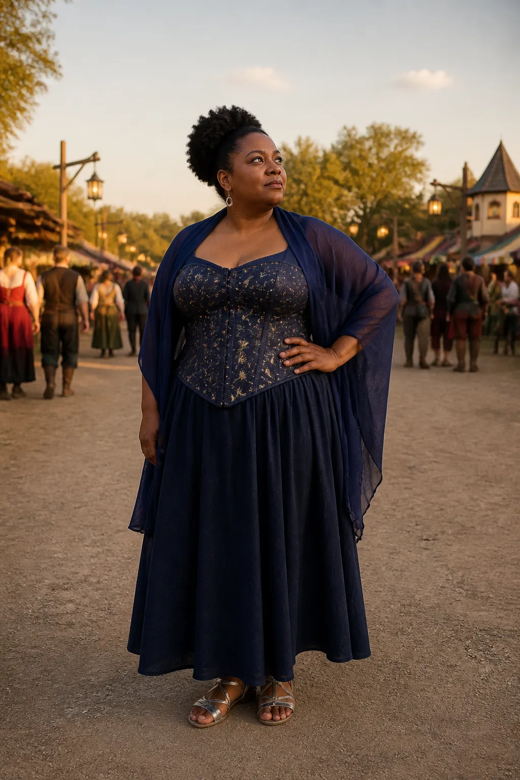 Celestial Corset and Maxi Dress Ren Faire Look
