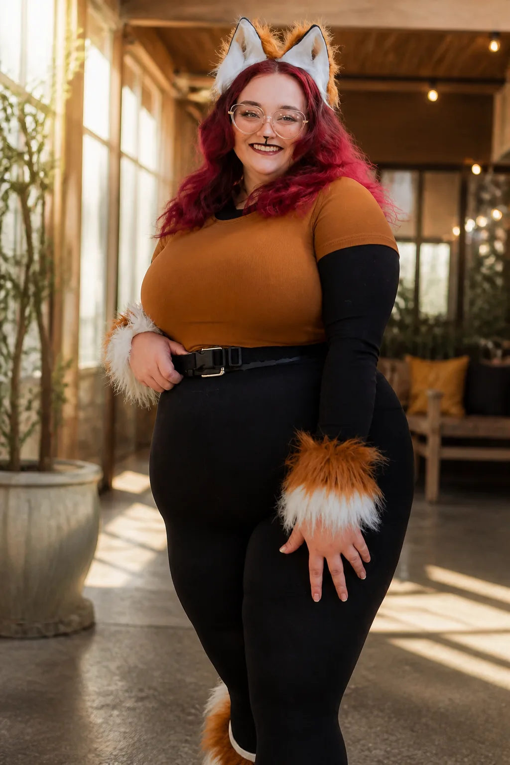 Charming Plus Size Fox Costume Idea
