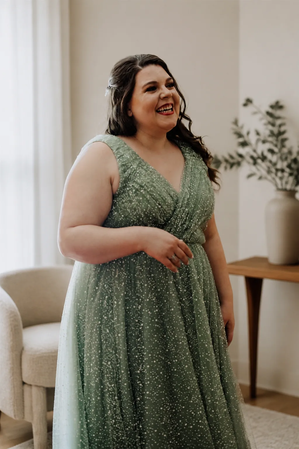 Charming Sage Green Formal Dress