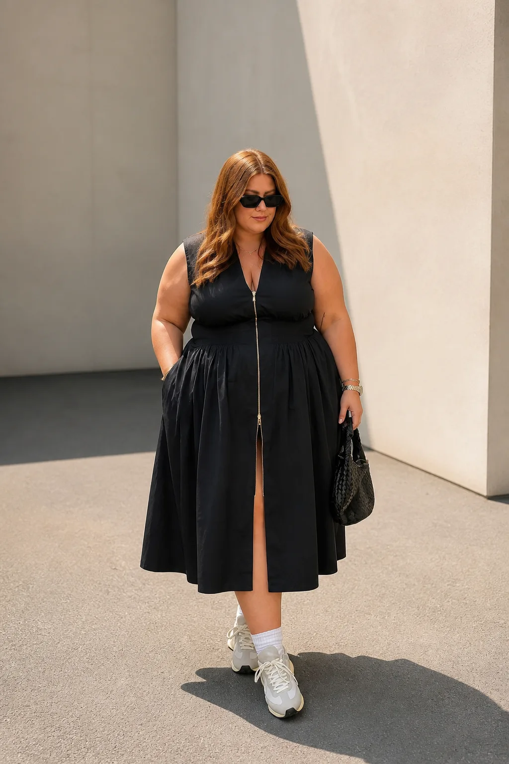 Chic A-Line Dress for Apple Shapes