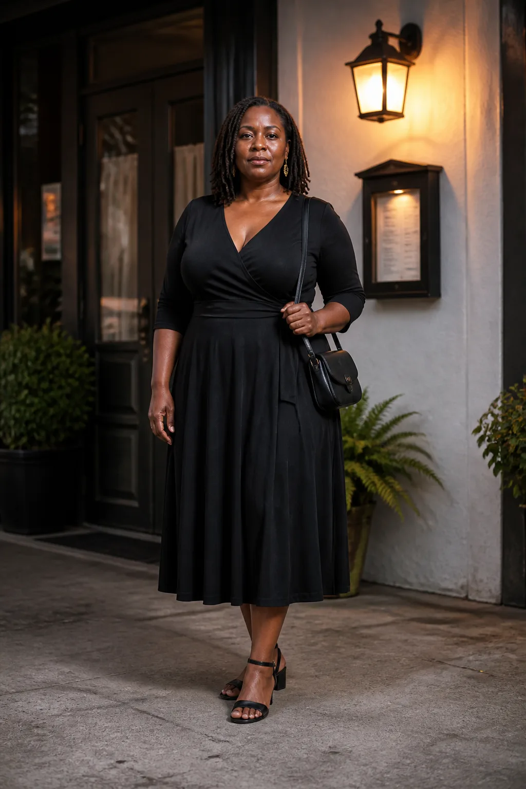 Chic and Flattering Black Summer Wrap Dress