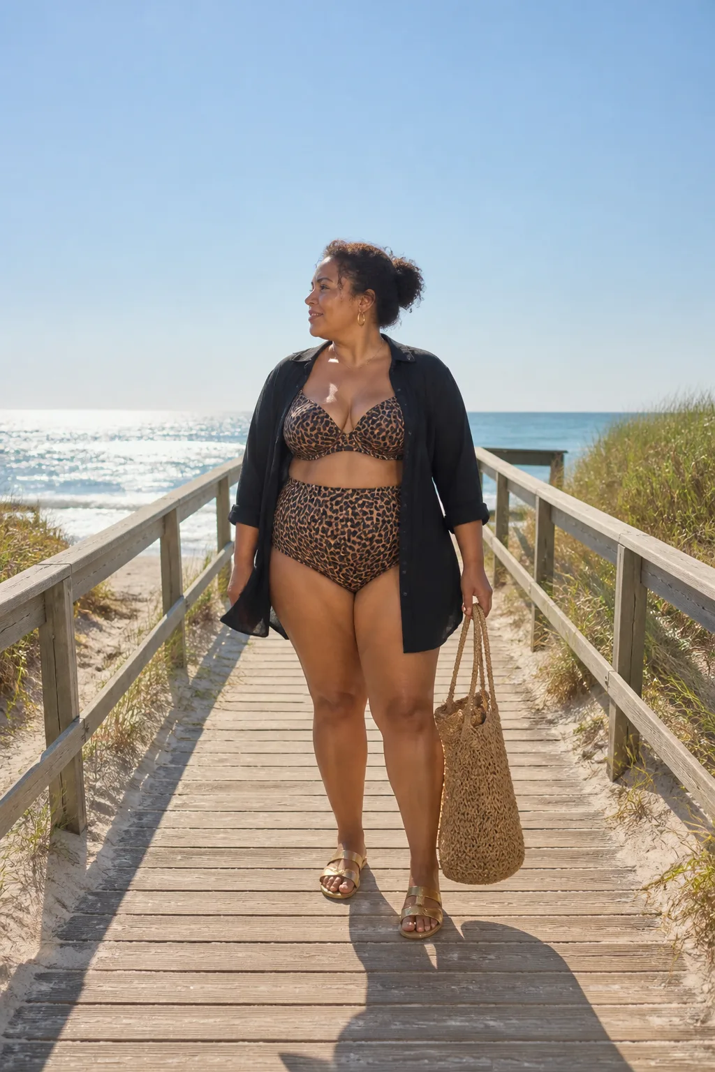 Chic Animal Print Bikini Look