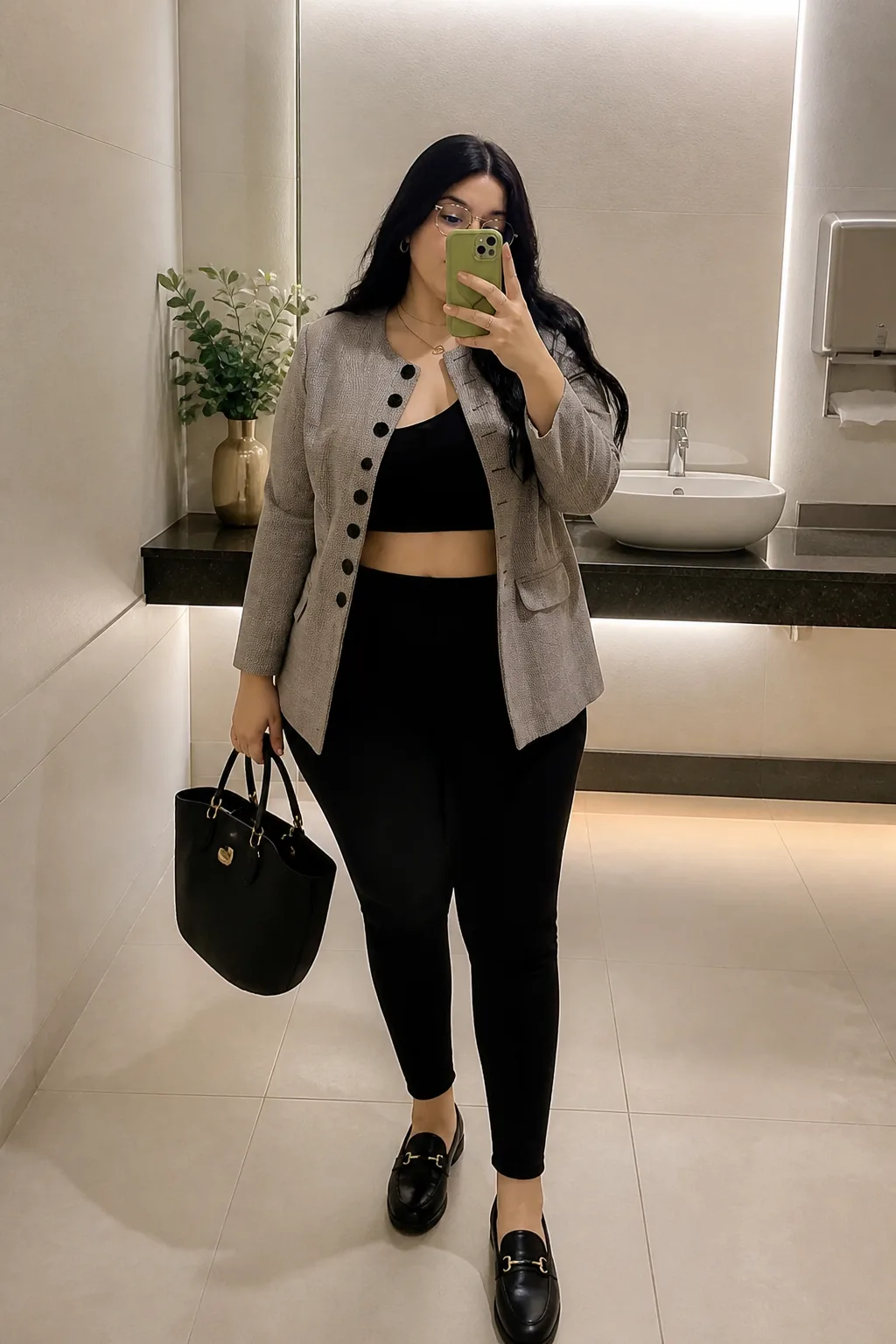 Chic Blazer and Crop Top Combo