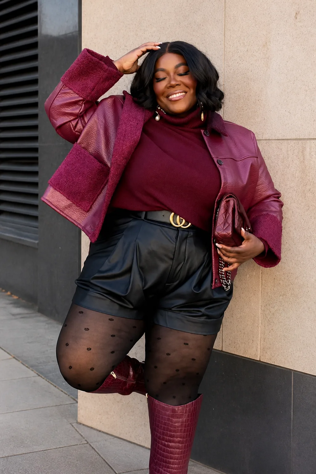 Chic Burgundy Fall Layering