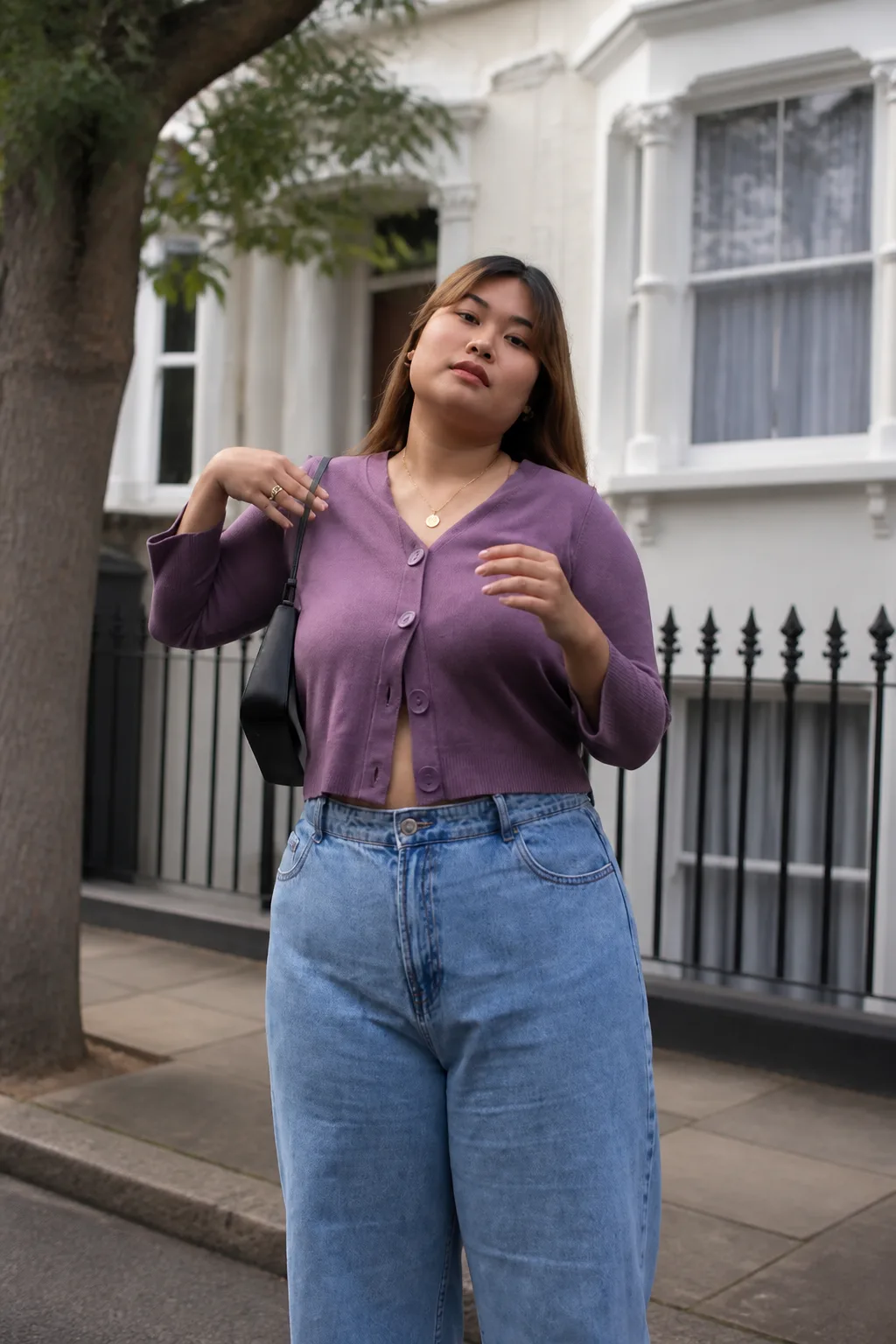 Chic Casual in Purple and Denim