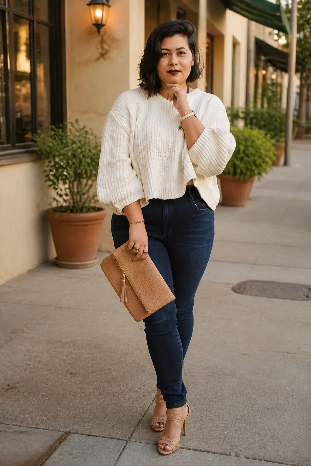 Chic Casual Knit and Jeans Outfit