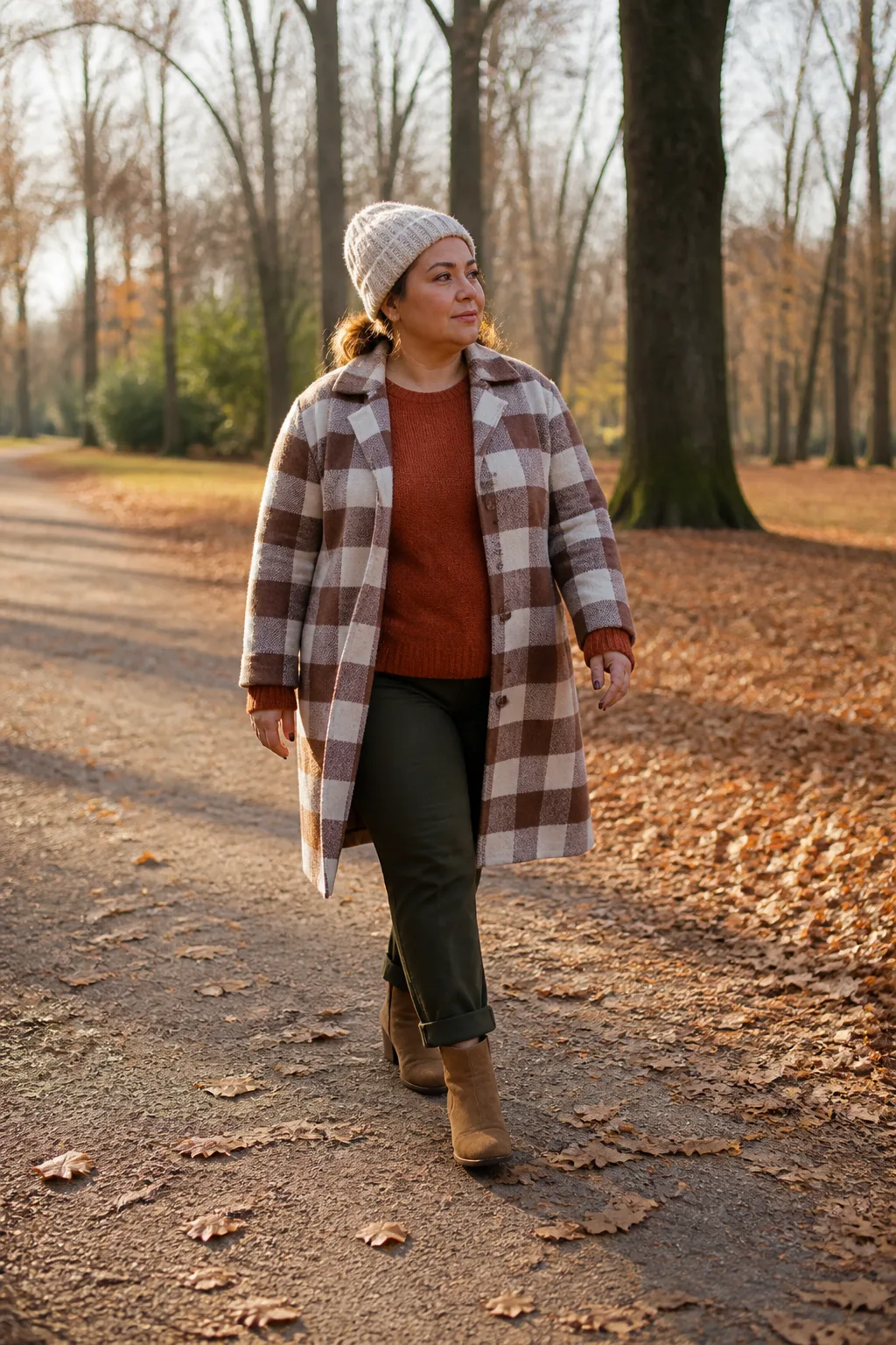 Chic Checkered Coat for Cozy Comfort