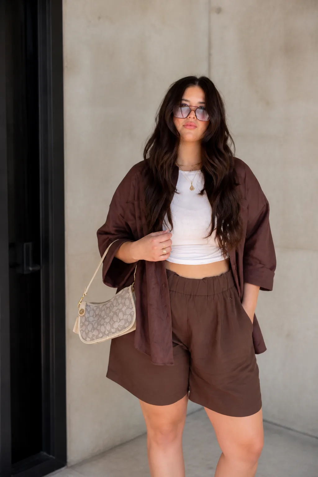 Chic Chocolate Monochrome Ensemble